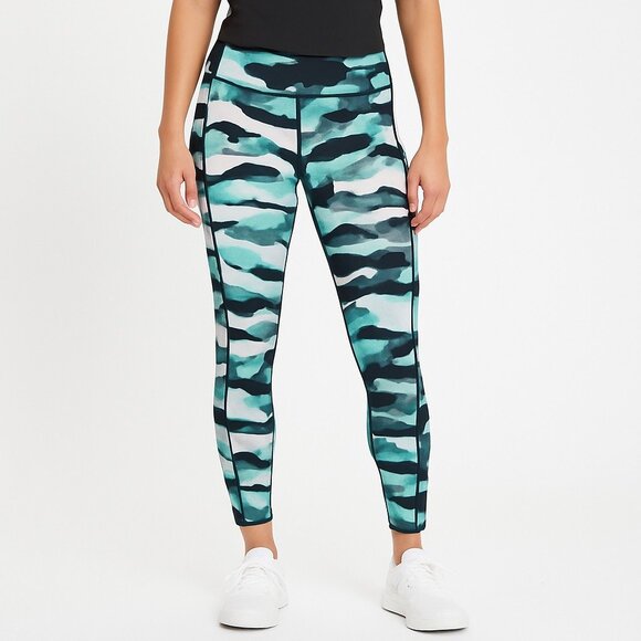 Layer 8 Womens M Abstract Print Workout Leggings Active Gymwear Pants Quick Dry - Picture 1 of 13